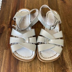 Silver salt water sandals size 13